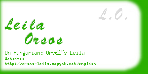 leila orsos business card